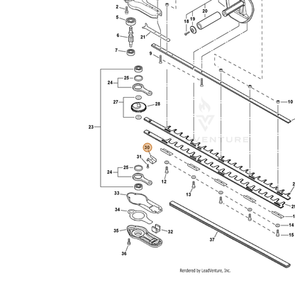ECHO part C538000090 — IPL diagram snippet (6x zoom, amber highlight)