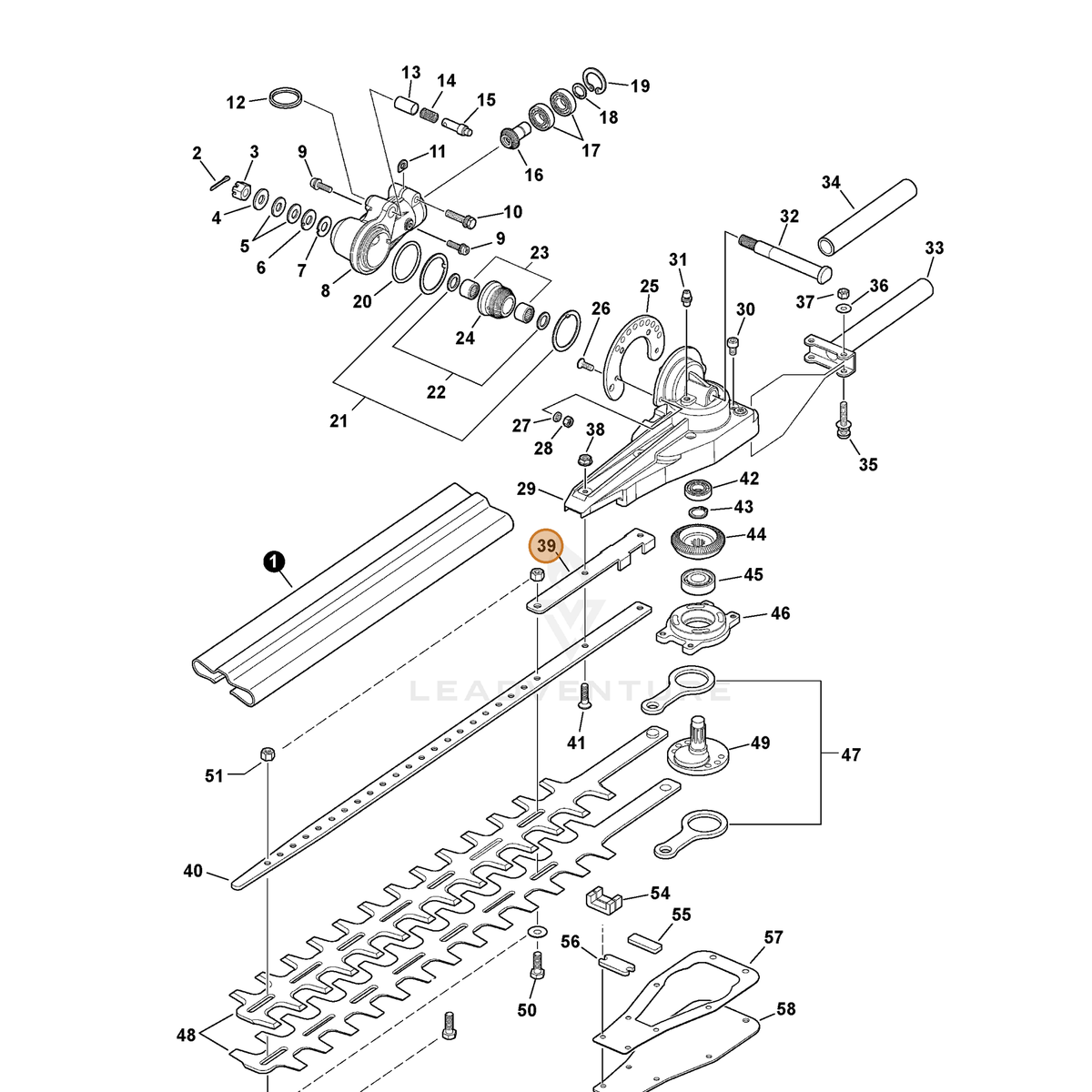 ECHO part C538000120 — IPL diagram snippet (6x zoom, amber highlight)