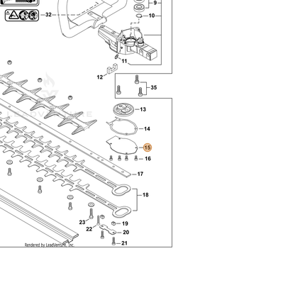 ECHO part C539000190 — IPL diagram snippet (6x zoom, amber highlight)