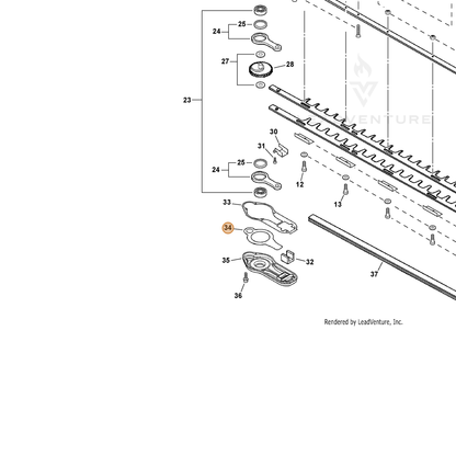 ECHO part C542000020 — IPL diagram snippet (6x zoom, amber highlight)