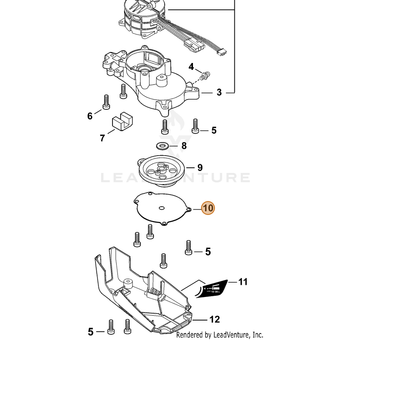 ECHO part C542000060 — IPL diagram snippet (6x zoom, amber highlight)