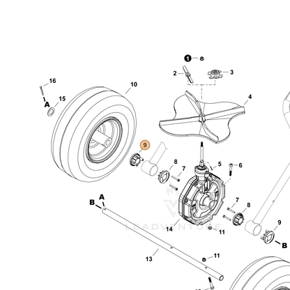 ECHO part C546000180 — IPL diagram snippet (6x zoom, amber highlight)