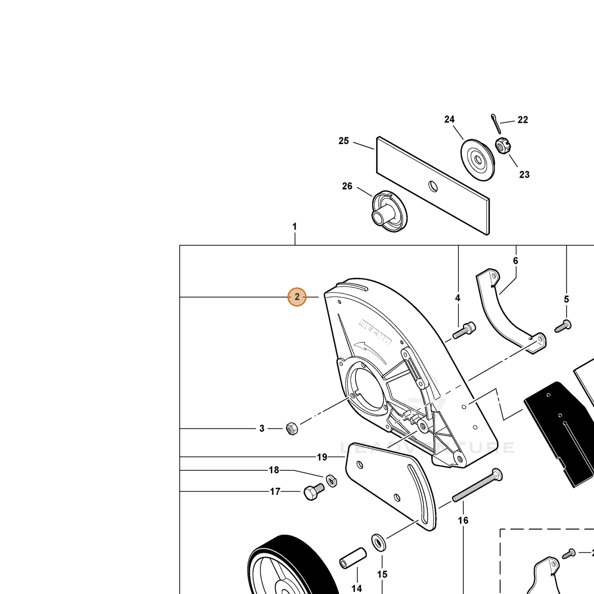 ECHO part C550000272 — IPL diagram snippet (6x zoom, amber highlight)