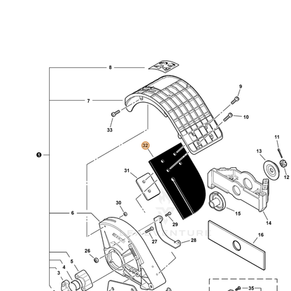 ECHO part C550000290 — IPL diagram snippet (6x zoom, amber highlight)