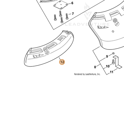 ECHO part C550000551 — IPL diagram snippet (6x zoom, amber highlight)