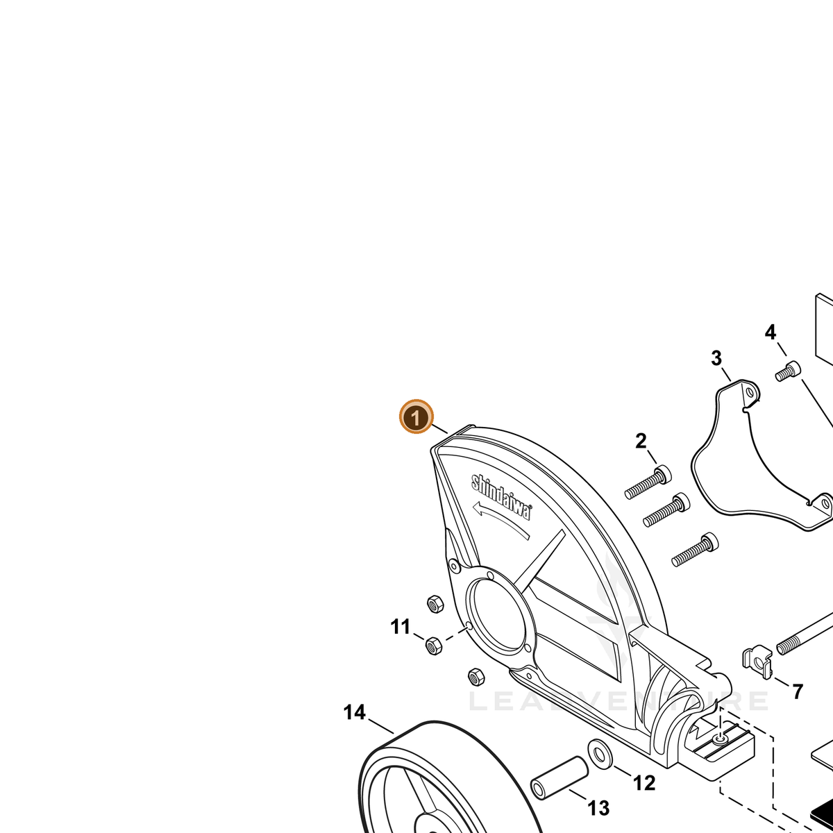 ECHO part C550000690 — IPL diagram snippet (6x zoom, amber highlight)