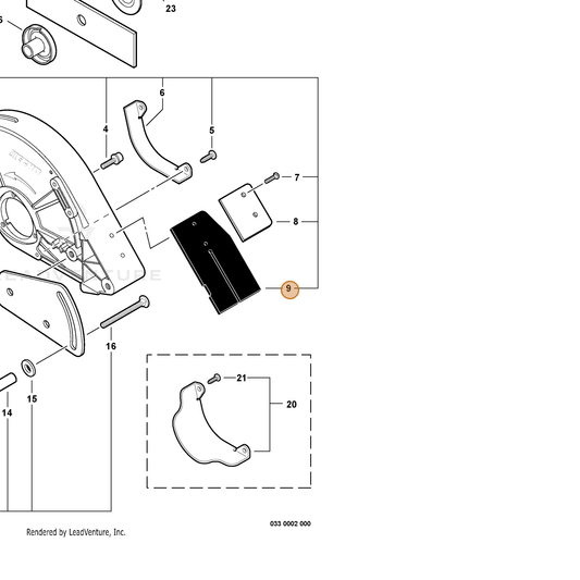 ECHO part C550000730 — IPL diagram snippet (6x zoom, amber highlight)