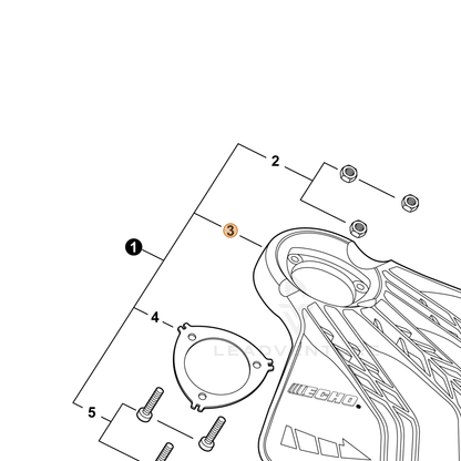 ECHO part C550000760 — IPL diagram snippet (6x zoom, amber highlight)