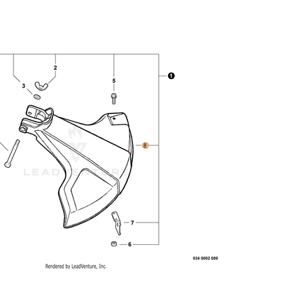 ECHO part C550000870 — IPL diagram snippet (6x zoom, amber highlight)
