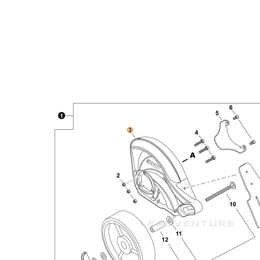 Echo part C550000930 — IPL diagram snippet (6x zoom, amber highlight)
