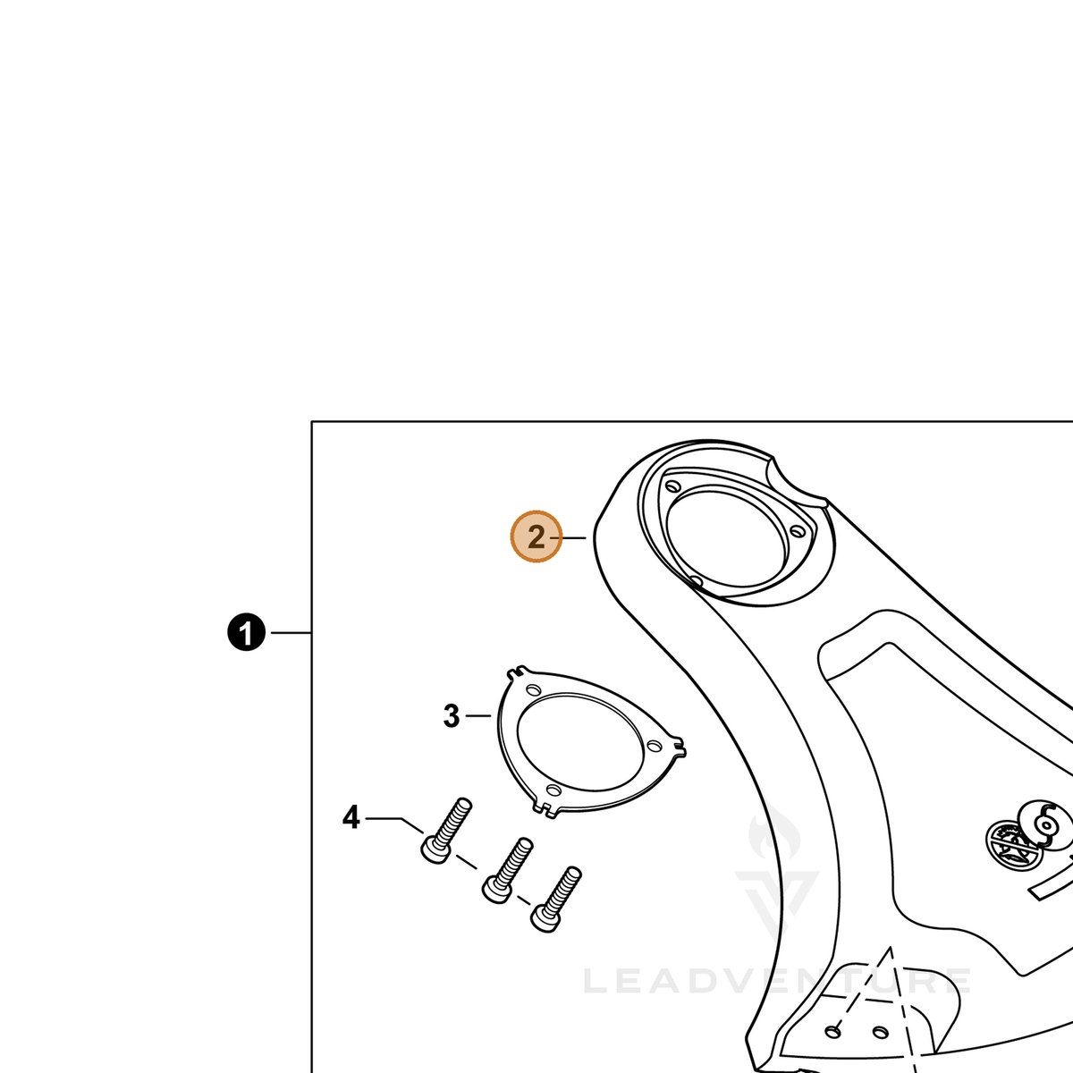 Echo part C550000950 — IPL diagram snippet (6x zoom, amber highlight)