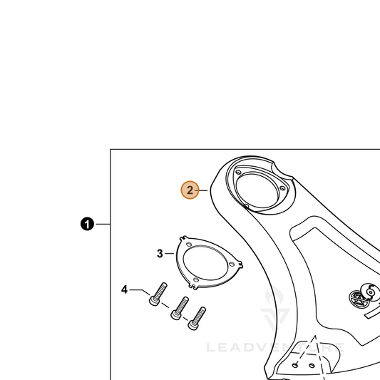 Echo part C550000950 — IPL diagram snippet (6x zoom, amber highlight)