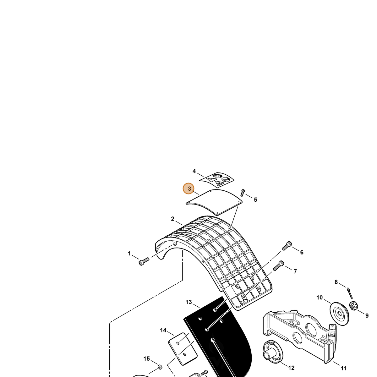 ECHO part C552000130 — IPL diagram snippet (6x zoom, amber highlight)