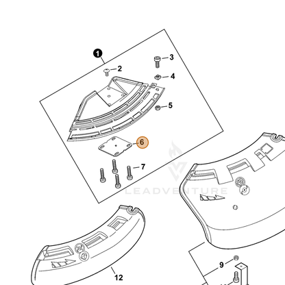 ECHO part C552000200 — IPL diagram snippet (6x zoom, amber highlight)