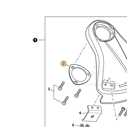 ECHO part C552000220 — IPL diagram snippet (6x zoom, amber highlight)