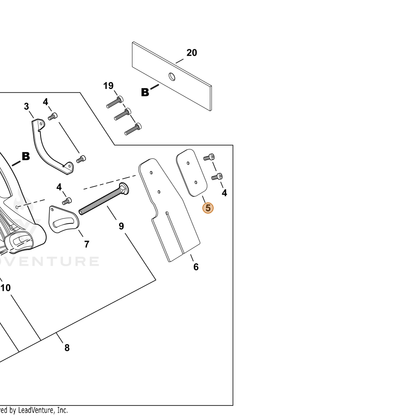 ECHO part C552000260 — IPL diagram snippet (6x zoom, amber highlight)