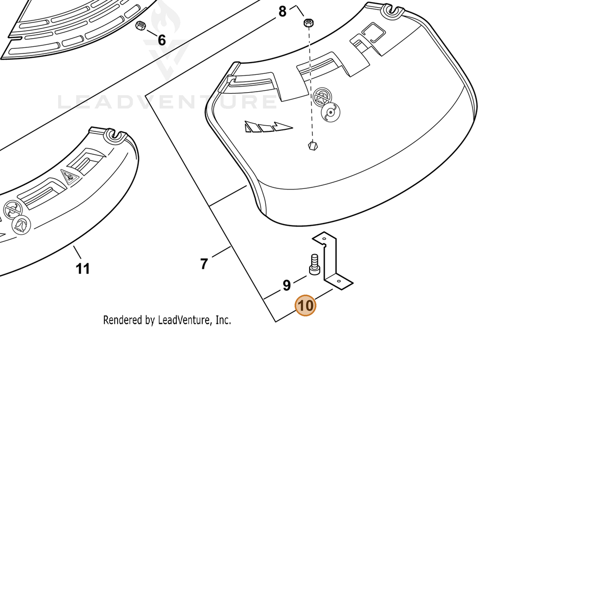 ECHO part C554000002 — IPL diagram snippet (6x zoom, amber highlight)