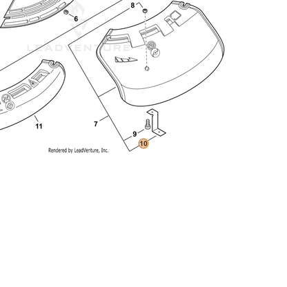 ECHO part C554000002 — IPL diagram snippet (6x zoom, amber highlight)