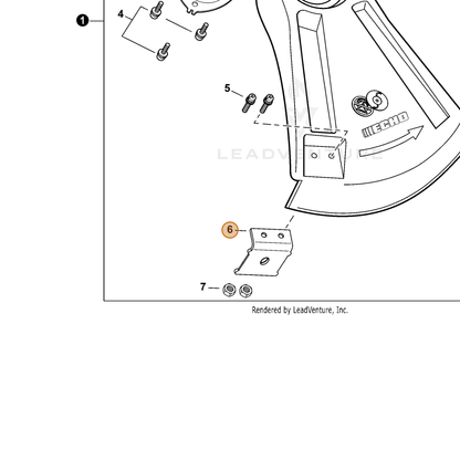 ECHO part C554000021 — IPL diagram snippet (6x zoom, amber highlight)