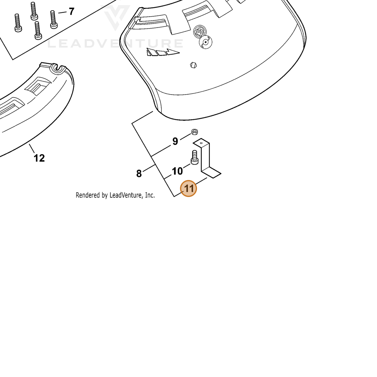 ECHO part C554000030 — IPL diagram snippet (6x zoom, amber highlight)