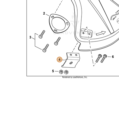 ECHO part C554000070 — IPL diagram snippet (6x zoom, amber highlight)
