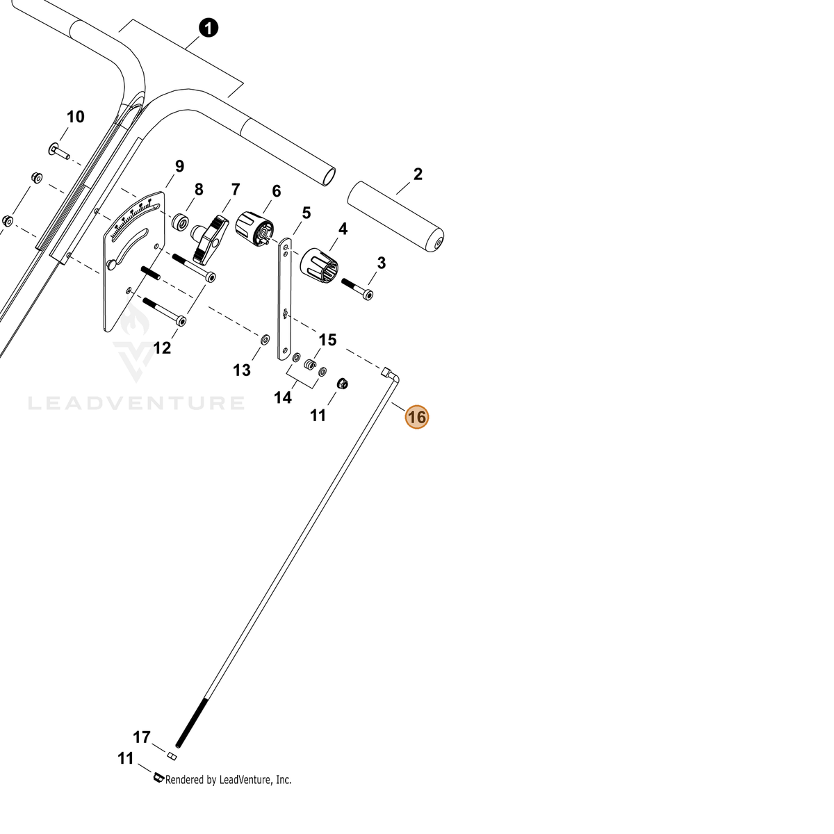 ECHO part C567000410 — IPL diagram snippet (6x zoom, amber highlight)