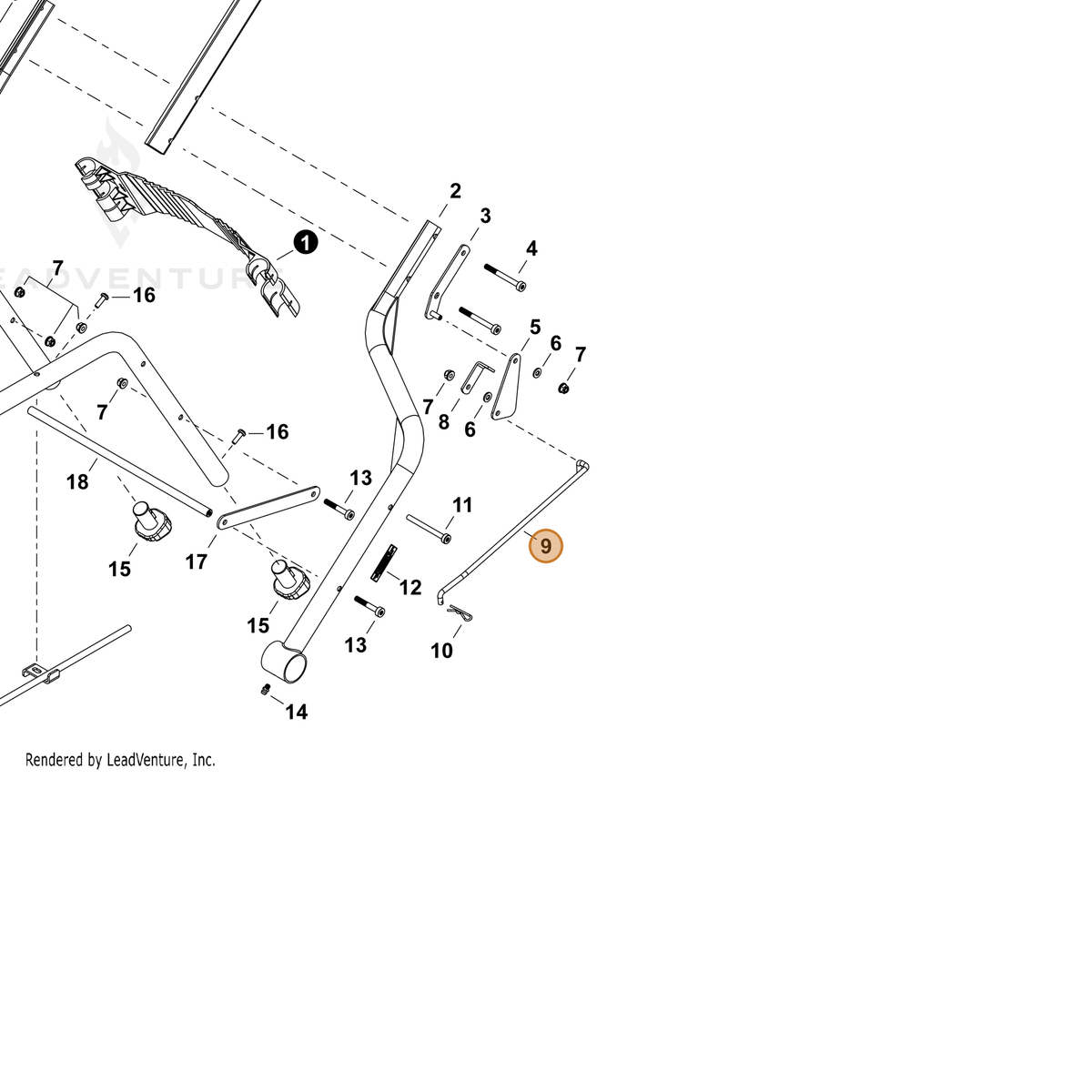 ECHO part C567000420 — IPL diagram snippet (6x zoom, amber highlight)