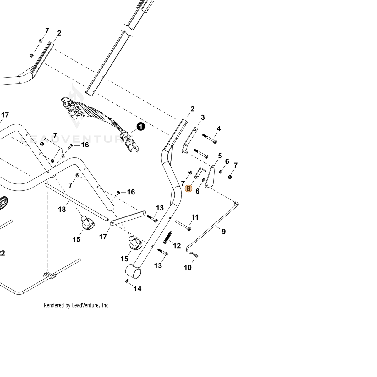 ECHO part C569000060 — IPL diagram snippet (6x zoom, amber highlight)