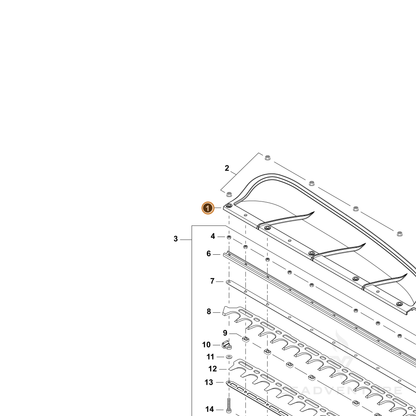 ECHO part C571000130 — IPL diagram snippet (6x zoom, amber highlight)