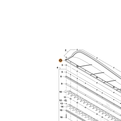 ECHO part C571000170 — IPL diagram snippet (6x zoom, amber highlight)