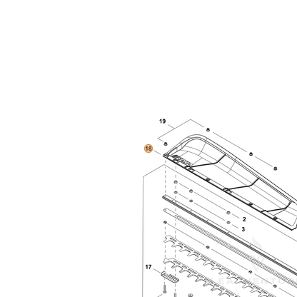ECHO part C571000210 — IPL diagram snippet (6x zoom, amber highlight)