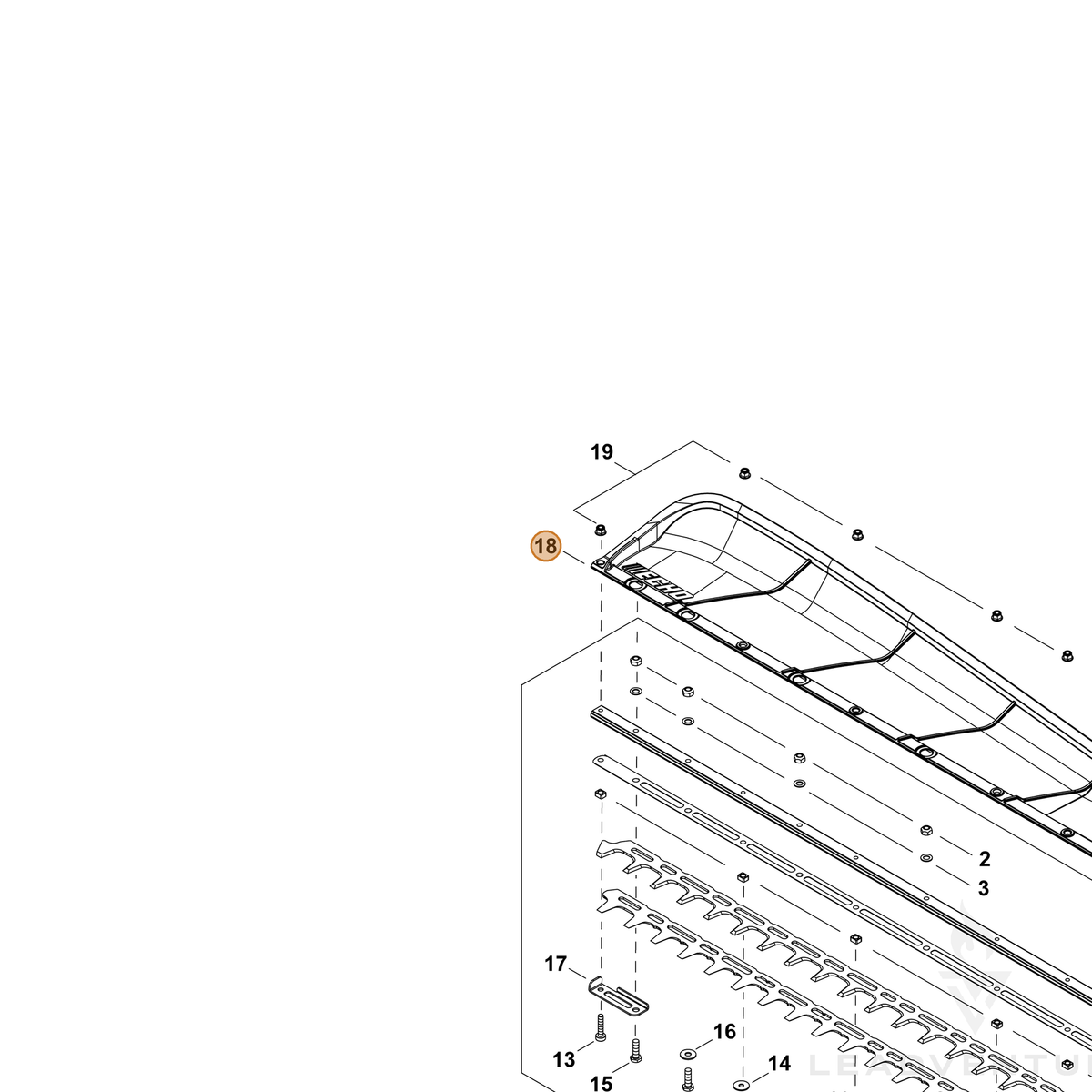 ECHO part C571000220 — IPL diagram snippet (6x zoom, amber highlight)