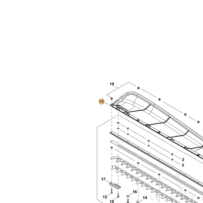 ECHO part C571000220 — IPL diagram snippet (6x zoom, amber highlight)