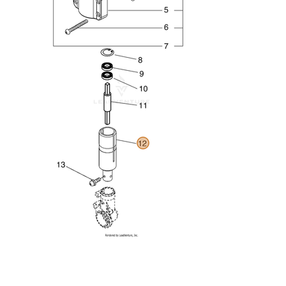 ECHO part C574000000 — IPL diagram snippet (6x zoom, amber highlight)