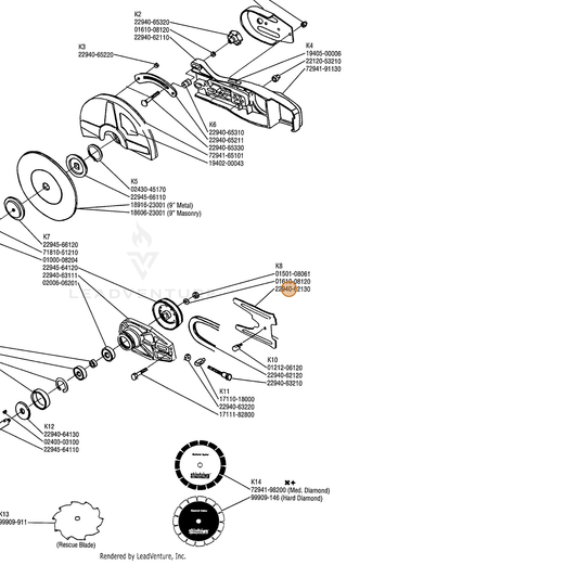 Echo part C589000770 — IPL diagram snippet (6x zoom, amber highlight)