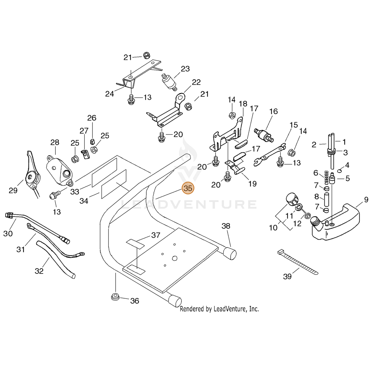 ECHO part C600000240 — IPL diagram snippet (6x zoom, amber highlight)