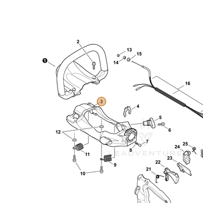 ECHO part C600000860 — IPL diagram snippet (6x zoom, amber highlight)