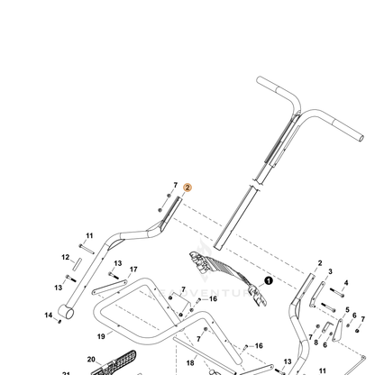 ECHO part C600001950 — IPL diagram snippet (6x zoom, amber highlight)
