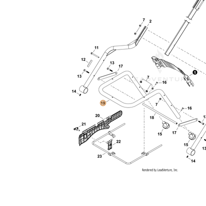 ECHO part C600001960 — IPL diagram snippet (6x zoom, amber highlight)