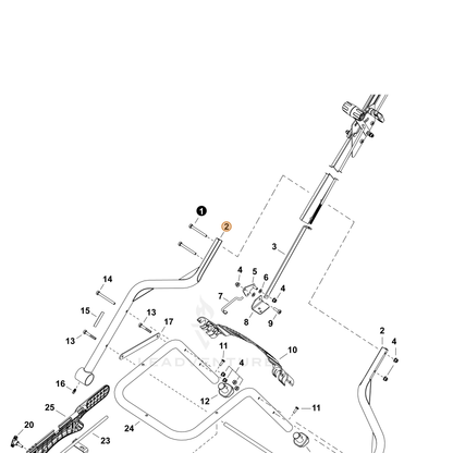ECHO part C600001980 — IPL diagram snippet (6x zoom, amber highlight)
