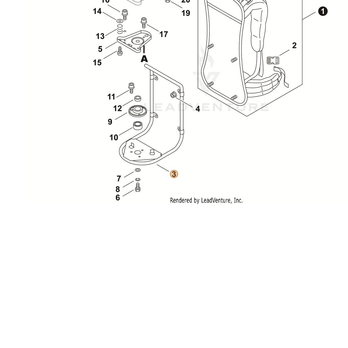 ECHO part C620000110 — IPL diagram snippet (6x zoom, amber highlight)