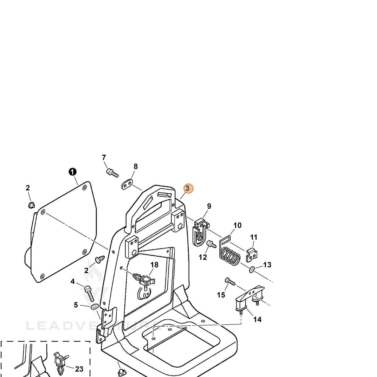 ECHO part C620000212 — IPL diagram snippet (6x zoom, amber highlight)