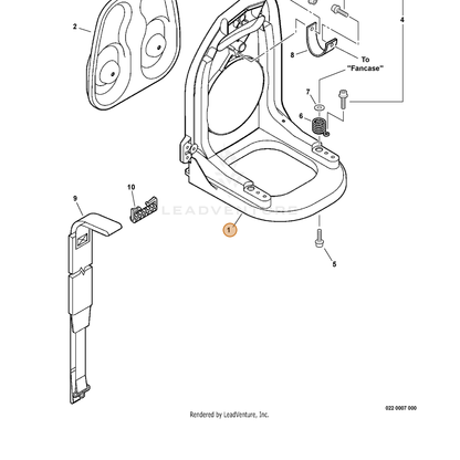 ECHO part C620000290 — IPL diagram snippet (6x zoom, amber highlight)