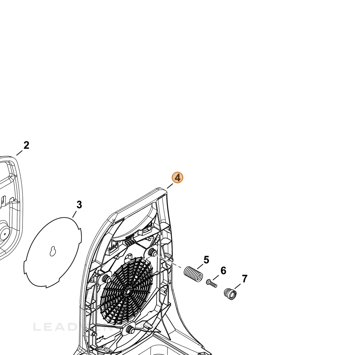 ECHO part C620000560 — IPL diagram snippet (6x zoom, amber highlight)