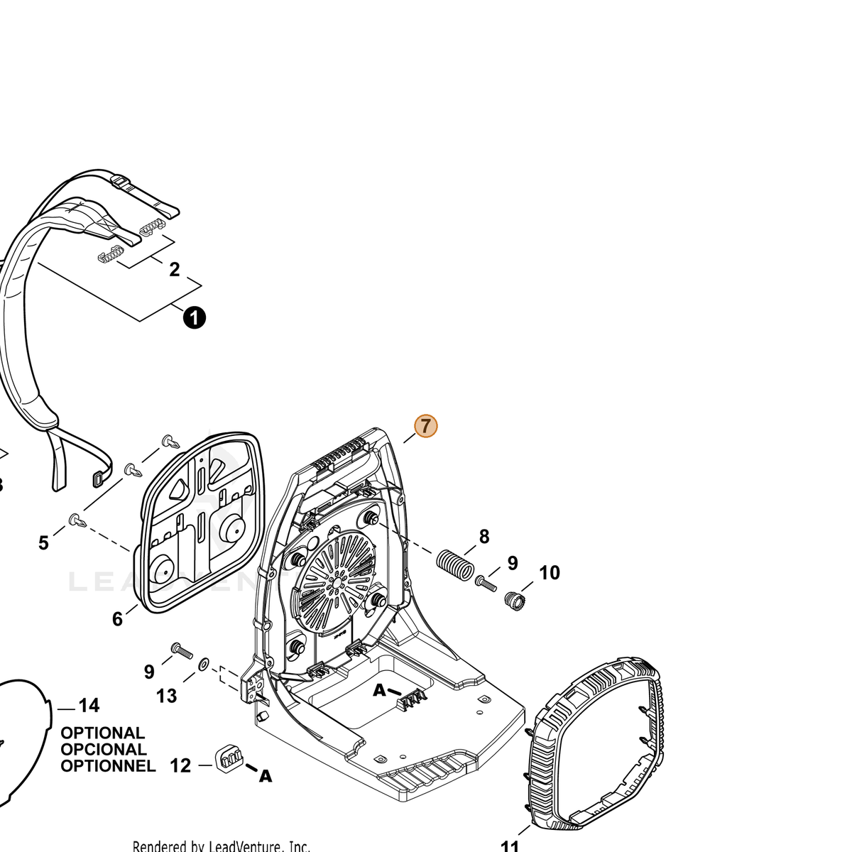 ECHO part C620000600 — IPL diagram snippet (6x zoom, amber highlight)