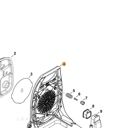 Echo part C620000610 — IPL diagram snippet (6x zoom, amber highlight)