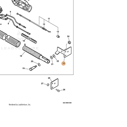 ECHO part C625000000 — IPL diagram snippet (6x zoom, amber highlight)