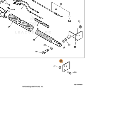 ECHO part C625000010 — IPL diagram snippet (6x zoom, amber highlight)