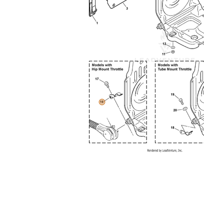 ECHO part C626000020 — IPL diagram snippet (6x zoom, amber highlight)