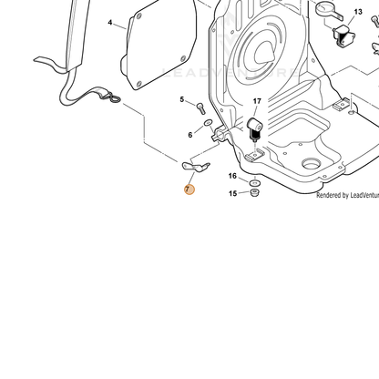 ECHO part C626000030 — IPL diagram snippet (6x zoom, amber highlight)